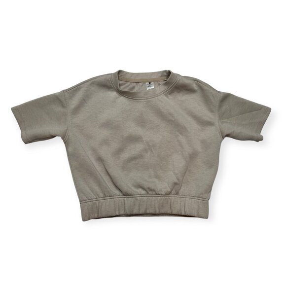 Yogalicious Girls Scuba Lanston Crew Neck Top in Tan - Picture 1 of 6